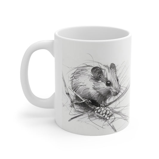 Field Mouse Ceramic Coffee Mug, 11oz