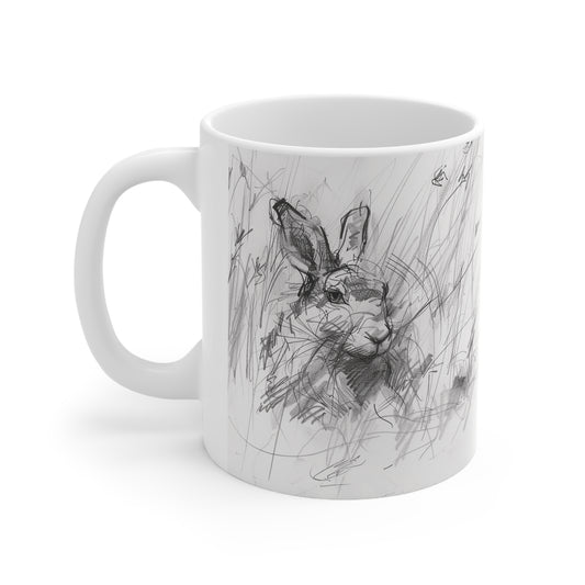 Brown Hare Ceramic Coffee Mug, 11oz